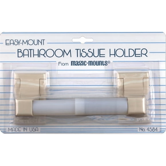 Magic Mounts Toilet Tissue Dispenser 4584W Holds Bath Tissue; White; Single