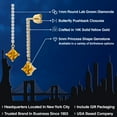 thumbnail image 2 of Gem Stone King 14K Yellow Gold Yellow Citrine and White Lab Grown Diamond Dangle Earrings for Women | 1.56 Cttw | Gemstone November Birthstone | Princess 5MM, 2 of 6