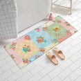 thumbnail image 2 of Pioneer Flower Floral Print Pattern Bathroom Rugs Mat, Non Slip Microfiber Bathroom Rug with Rubber Backing, Soft Mats for Bathroom Floor Tub Shower, 24"x60", 2 of 5