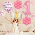 thumbnail image 4 of Set de globos de cumpleaños JKGOO Pink Butterfly para niña, 4 of 6