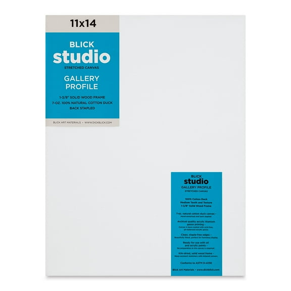 Blick Studio Stretched Cotton Canvas - Gallery Profile, 11" x 14"