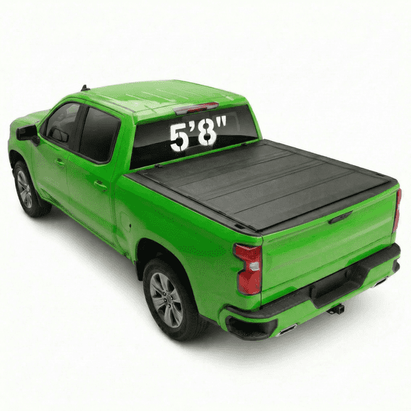NEXVEY Hard Folding Tonneau Cover for 2019-2026 Chevy Silverado 1500/GMC Sierra 1500 5'8" (69.9") Bed Accessories, Hard Folding Aluminum Truck Bed Cover, Waterproof Truck Tonneau Cover