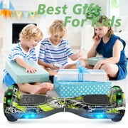 SISIGAD Hoverboard, 6.5 Inch All Terrain Self Balancing Electric Scooter with Bluetooth and LED Lights
