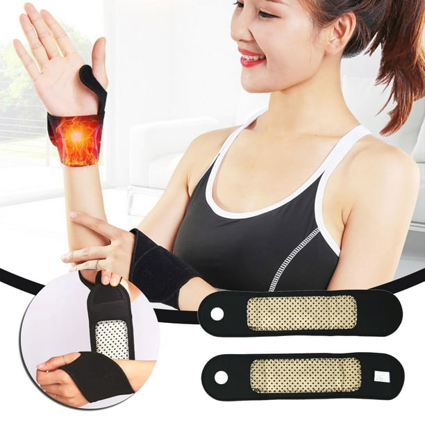 Pulsera autocalentable de turmalina para moxibustión térmica con almohadilla para el pulgar y protector de muñeca