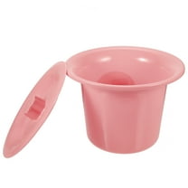 BESTYASH Household Urinal for Kids Pink Plastic with Covered Straight Bucket 1Set