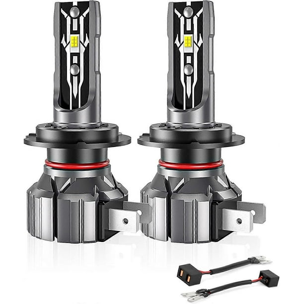 2 Pieces H7 LED Headlight White 6000K Car Bulb Low Beam/High Beam for Cars and Motorcycles
