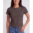 thumbnail image 3 of Real Essentials 3 Pack: Women's Cropped Cap Sleeve T Shirts Cotton Crew Neck Short Sleeve Tees Casual Going Out Summer Tops, 3 of 7