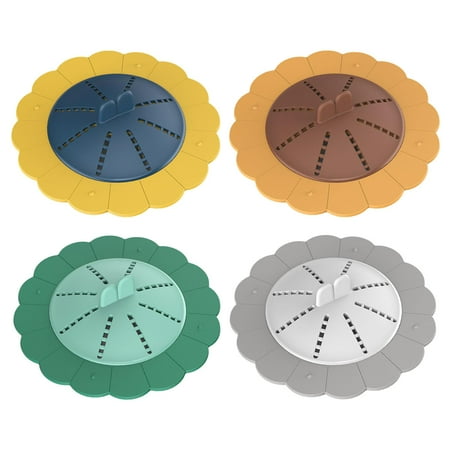 

Hair Catcher Shower Drain|Sunflower Hair Stopper Drain Protector|Shower Drain Cover Universal Rubber Sink Strainer For Bathtub Kitchen toilet And Bathroom