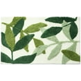 thumbnail image 2 of Alfombra de baño verde absorbente de agua sólida de microfibra de felpa con respaldo antideslizante, alfombra de baño pequeña de 25,5 x 17,7 pulgadas para baño, linda alfombra de baño, alfombra de ducha interior Rojo Verde, 2 of 5