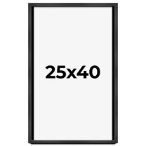 25x40 Frame Black Charcoal Grey Wood Textured Picture Frame | 0.75 Inch Moulding Width | Gunmetal