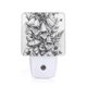 thumbnail image 1 of Balery Monochrome Botanical Illustration Luz Nocturna LED con Sensor Automático, Enchufe con Sensor Crepuscular, Luz Suave de 0.5W para Dormitorio, Pasillo, Baño-UK, 1 of 7