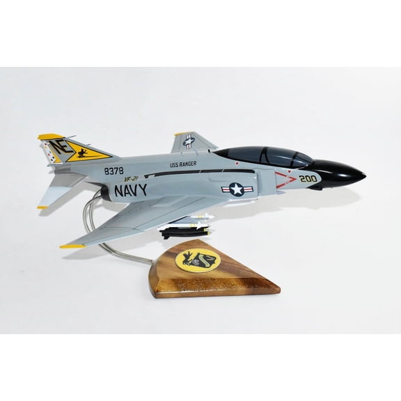 VF-21 Freelancers F-4J Model, 1/42 (18") Scale, Mahogany, Navy, Fighter