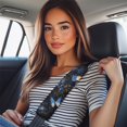 thumbnail image 2 of Uorisanigo Elegant Butterfly 2-Pack Universal Car Seat Belt Pads Cover Flannel Seatbelt Cushion Soft Helps Protect You Neck and Shoulder from The Seat Belt Rubbing, 2 of 7