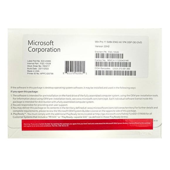 Windows 11 Pro 64-bit (DVD)