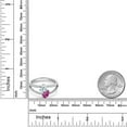 thumbnail image 3 of Gem Stone King 1.41 Ct Oval Sky Blue Aquamarine Pink Created Sapphire 925 Sterling Silver Ring (Size 8), 3 of 4