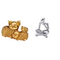 thumbnail image 1 of Figura moderna de cerdo pensante de resina, ideal para estantería, mesa, sala de estar, oficina o entrada. Adorno coleccionable de animal., 1 of 8