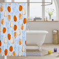 thumbnail image 3 of Manfei Ghost With Bow Halloween Shower Curtain 72Wx84L,Thanksgiving Pumpkin Print Bathroom Shower Curtain, 3 of 5