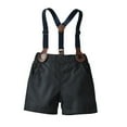 thumbnail image 4 of IDOPIP Baptism Christening Outfits for Boys Baby Clothes Sets Toddler Boy Outfits Gentleman Suits Bow Tie Shirt Suspenders Shorts Birthday Formal Wedding Party Clothes, 4 of 8