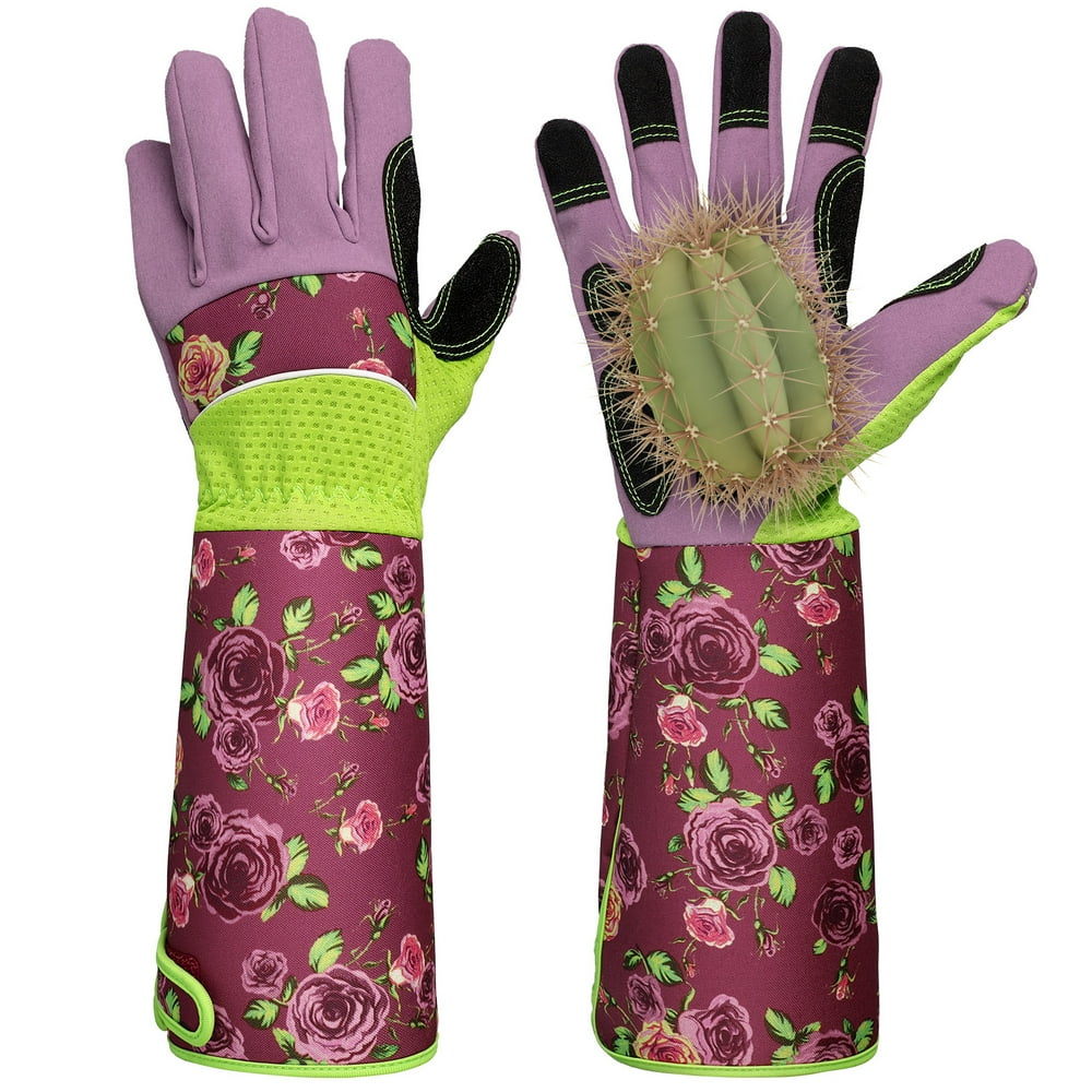 Long Sleeve Gardening Gloves, TSV Thorn Proof Gardening Gloves for