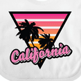 thumbnail image 4 of Inktastic California with Triangle and Palm Trees Boys or Girls Baby Bib, 4 of 4