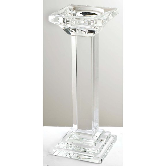 A&B Home Crystal Pillar Candle Holder 4" x 4" x 11"
