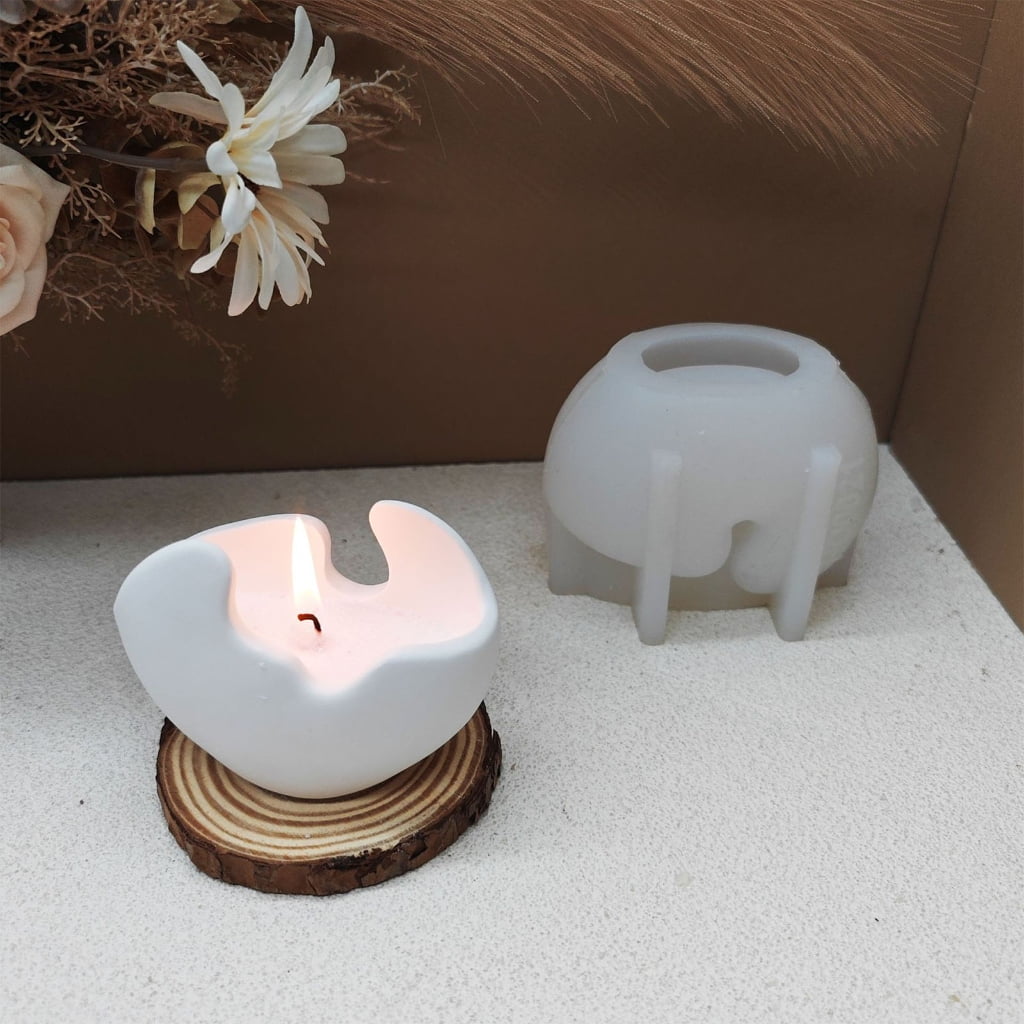 Geemin Eggshell Silicone Candlestick Molds For Epoxy Resin Multipurpose Candle Holder Mould for Tealight Holder Decoration