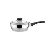 EUROSTAR EC01001 1 Quart Stainless Steel Saucepan with Glass Cover