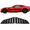 Painted Gloss Black, variant on Ikon Motorsports Compatible with 14-19 Chevy Corvette C7 Classic Style Side Window Louvers Pair Matte Black