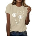 thumbnail image 1 of Kaemgyyd T-Shirt Grande Taille pour Femmes, Mignon, à Imprimé Graphique, Col Rond, Doux, Léger, Manches Courtes, 1 of 4