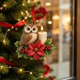 thumbnail image 4 of Christmas Bird Acrylic Ornament 3.9 Inch Poinsettia Candle Hanging Tree Decor Design E, 4 of 8