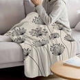 thumbnail image 3 of Farmhouse Dandelion Blanket Soft Cozy Warm Throw Blanket for Couch, Plush Fuzzy Flannel Fleece Blankets for Sofa, Spring Modern Country Flower Black Beige Bed Blankets Gifts for Men, 40"x60", 3 of 9