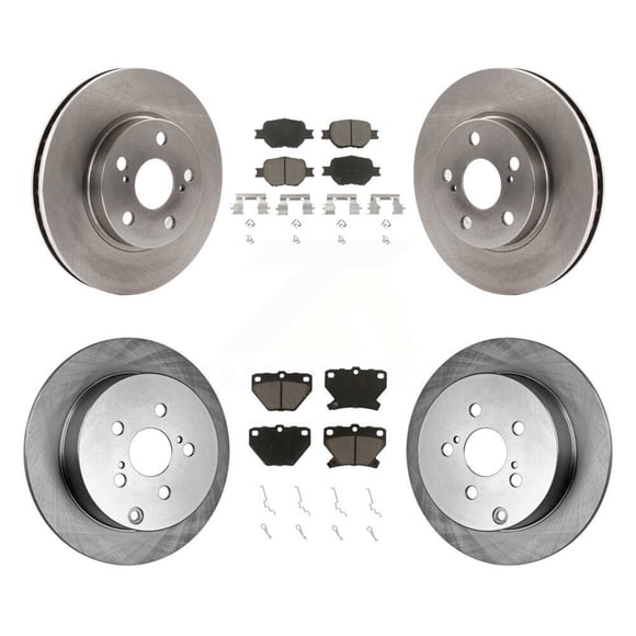 CMX Front Rear Disc Brake Rotors and Ceramic Pads Kit for Car 2001 Toyota Celica GT K8C-100723