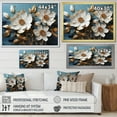 thumbnail image 4 of Designart "Poppies in Blue White and Blue Blossoms V" Floral Framed Wall Art Decor - Modern Farmhouse Gold Abstract Floral Hallway Framed Wall Art Decor, 4 of 6