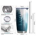 thumbnail image 6 of 20 Oz Forest with Mountains Coffee Tumbler Double Wall Insulated Stainless Steel Water Bottle | Metal Reusable Thermoses Flask with Cup Cap | Leak & Sweat Proof with Anti-Dust Lid, 6 of 7