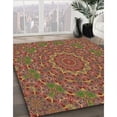 thumbnail image 3 of Ahgly Company Machine Washable Indoor Square Transitional Cinnamon Brown Area Rugs, 6' Square, 3 of 7