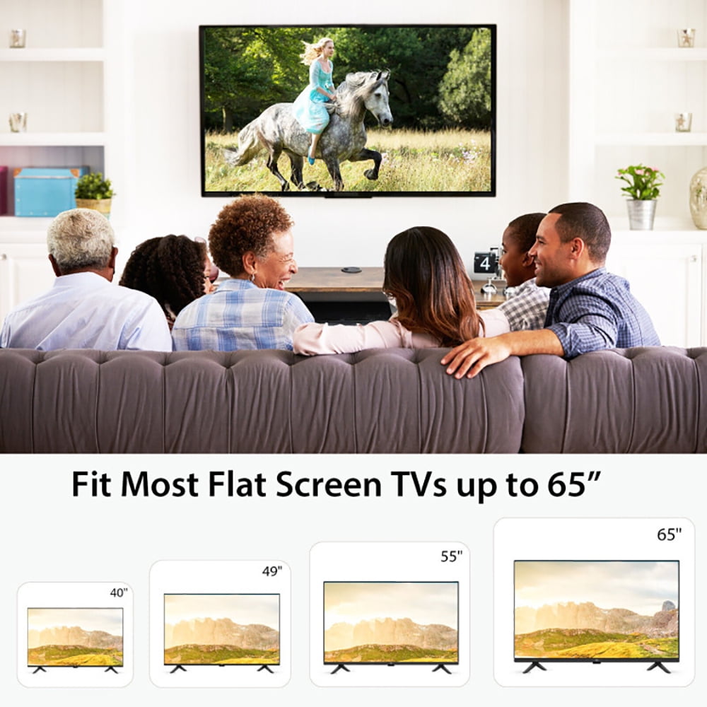 Finihen TV Stand, TV Cabinet, 55 Inches Floating TV Stand with Power Outlet, Media Entertainment Center with Storage, for Living Room, Bedroom, Rustic Brown