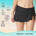 thumbnail image 2 of Women's Beach House H58742 Paloma Beach Solids Tess Skirt Swim Bottom (Black 10), 2 of 5