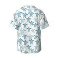 thumbnail image 6 of Lafuoo Hand Drawn Turtle Pattern Men's Cuban Collar Short Sleeve Shirt, Button-Down Resort Beach Pocket Shirt-3X-Large, 6 of 7