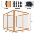 thumbnail image 5 of Topchances Gazebo Universal Replacement Mosquito Netting, 10' x 10' Outdoor Canopy Mesh Netting Screen 4-Panel Sidewall Curtains with Zipper and Sandbags (Khaki), 5 of 6