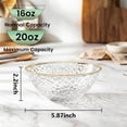thumbnail image 2 of YANTONG 30 Pack Clear Plastic Bowls - Clear Disposable Bowls for Party with Gold Rim, 16-20oz Premium Hammered Bowls Disposable Heavy Duty, Plastic Salad Bowls for Milk Cereals, Snacks, Salads, 2 of 5