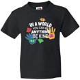 thumbnail image 3 of Inktastic In a World You Can Be Anything Be Kind Autism Awareness Youth T-Shirt, 3 of 5