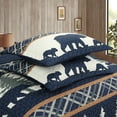 thumbnail image 4 of 3 Pcs Cabin Lodge Rustic Country Bear Quilt Bedspread Set Me504, 4 of 7