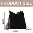 thumbnail image 2 of Bolso de mano grande para mujer, bolso cruzado, bolso de moda para mujer, bolso de pana, bolso de hombro de moda, negro y blanco roto, 2 of 5
