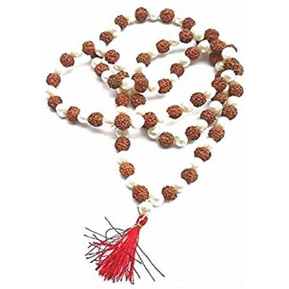 Rudraksha Pearl(Moti) Mala for Japa and Wearing (5 mm Bead Size By Indian Collectible