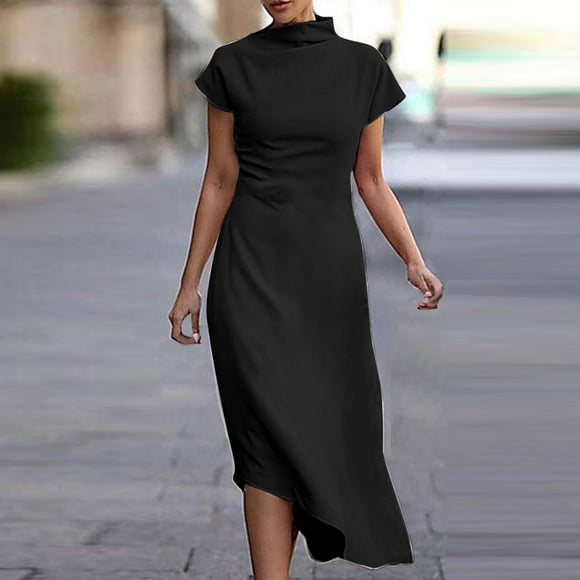 Gspmoly Women Dress, Women'S Color Short Sleeve Temperament Dresses Party Dresses for Women up to 60% Off