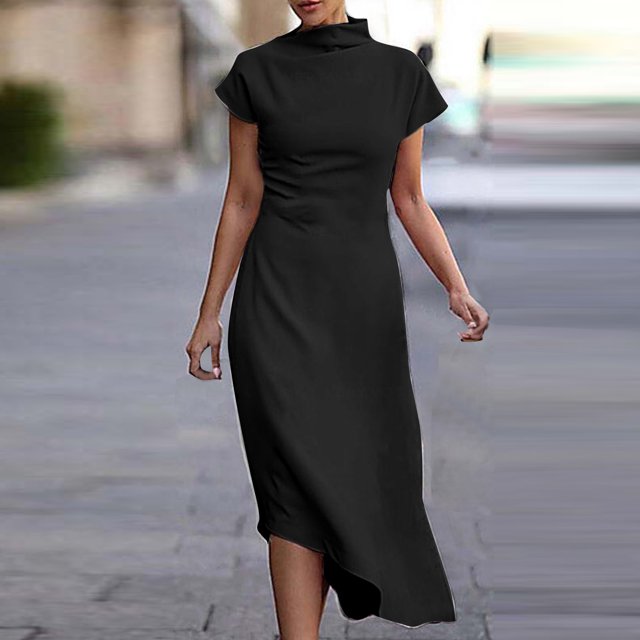 Gspmoly Robe pour Femme, Robe à Manches Courtes Colorée pour Femme, Robes de Soirée pour Femme jusqu'à 60 % de Rabais