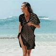 thumbnail image 2 of 2024 New Year Reset AXXD Black Swimsuit Cover Up Women Solid Color Hollow Out Loose Beach Bikini Smock Swimsuit Blouse Knit Cover Up, 2 of 7