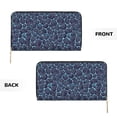 thumbnail image 4 of Leather Wallet 8 X 4.3 In Comfortable Light Waterproof And Durable Zipper Design Easy To Carry Animal Skin Print Style Darkturquoise_3, 4 of 8