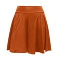 thumbnail image 5 of Cute Skirts for Women with Pockets New Women High Waist Skater Skirts Slim Fitted Flare Mini Skirt with Shorts Casual Athletic Skorts Pleated Tennis Skirt Orange 4XL, 5 of 5