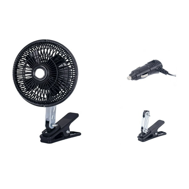 Ventilador automovilístico con velocidad ajustable, fan de coche 12V, fuerte viento, montaje en el vehículo, pequeño, portátil, metal, para interior de coche, para viaje, alto flujo de aire,